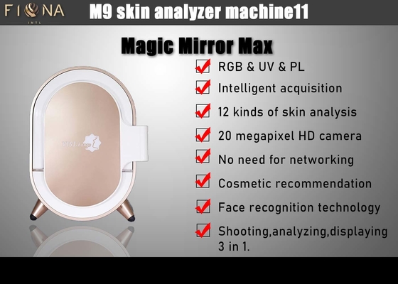 Analizzatore facciale intelligente della pelle di Hd Ai Rgb con l'analizzatore magico del fronte di specchio della clinica